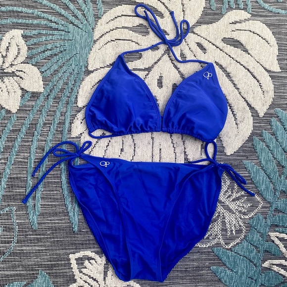 BUNDLE! Ocean Pacific && Joe Boxer Royal Blue Bikini set XL - Picture 2 of 16